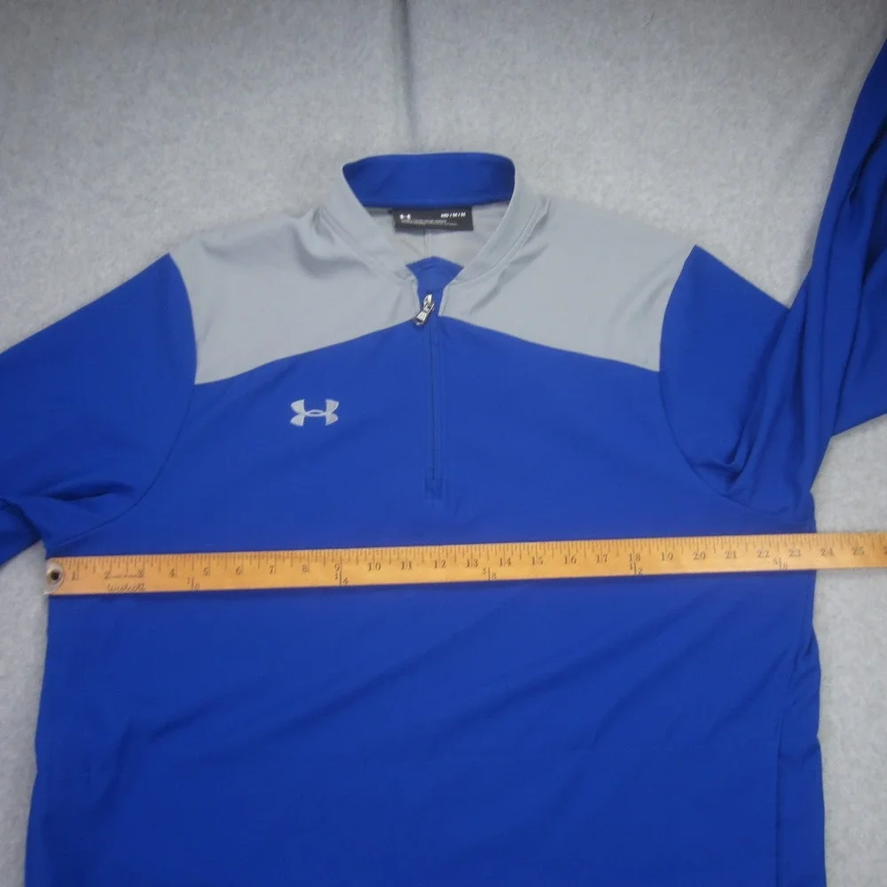 Under Armour Pullover Mens Medium Blue 1/2  Zip Loose‎ Fit Side Zip Jacket